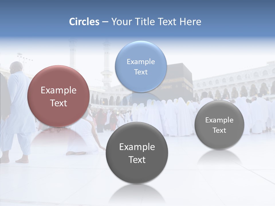 Congregation Copy Space Tawaf PowerPoint Template