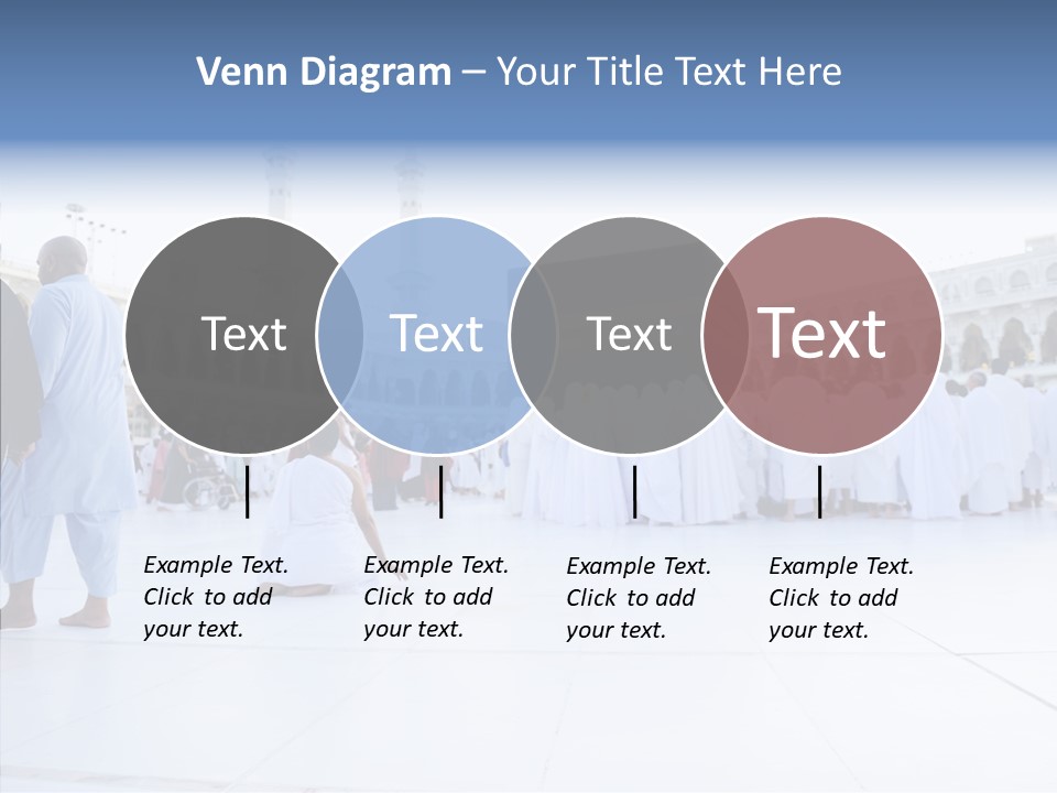 Congregation Copy Space Tawaf PowerPoint Template