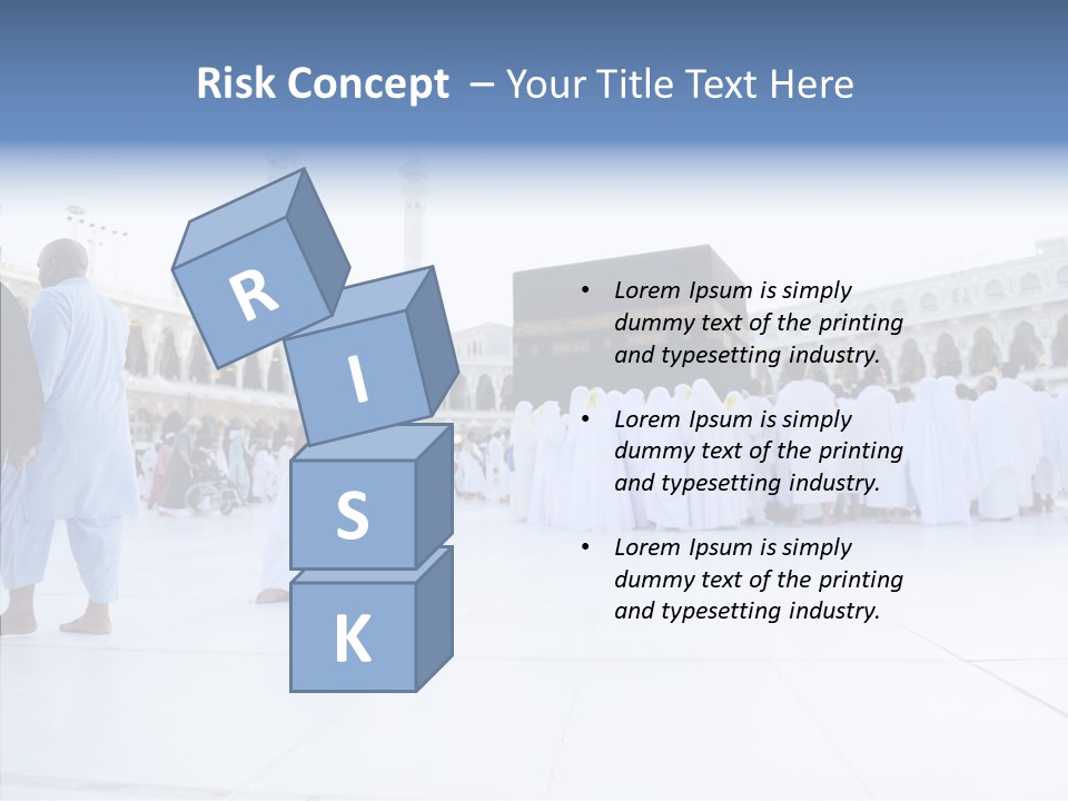 Congregation Copy Space Tawaf PowerPoint Template
