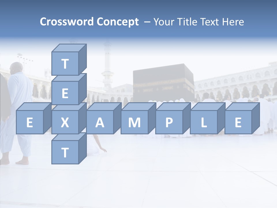 Congregation Copy Space Tawaf PowerPoint Template