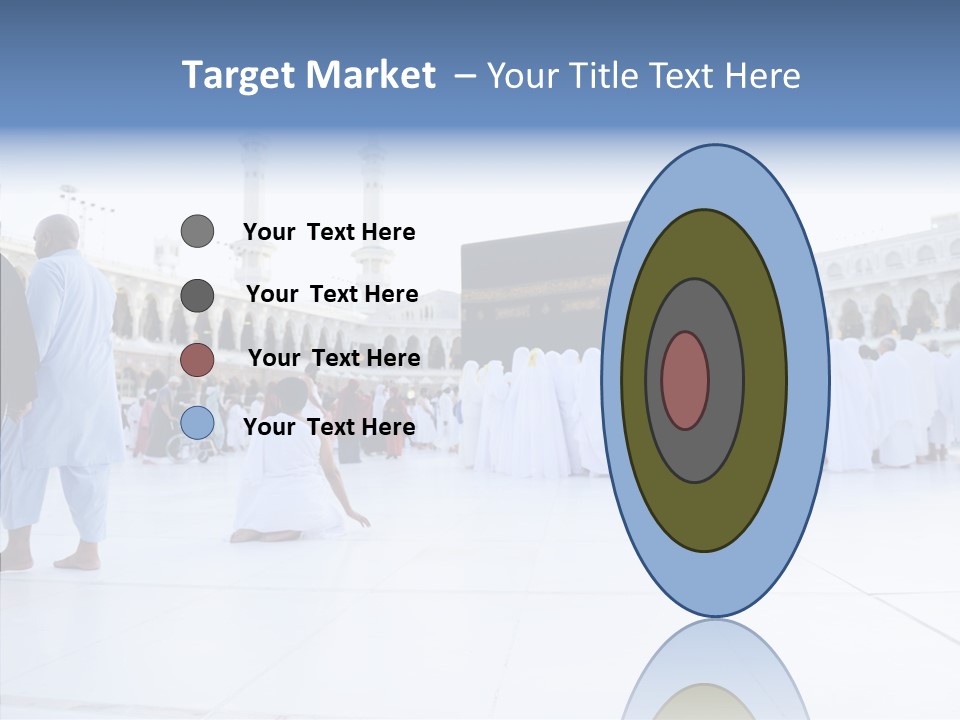 Congregation Copy Space Tawaf PowerPoint Template