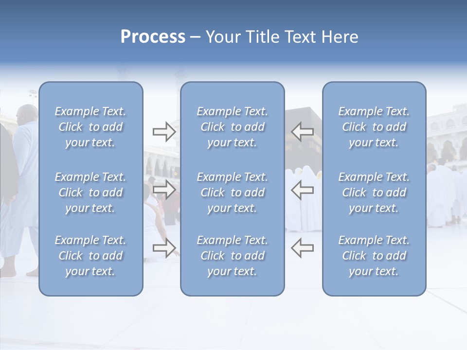 Congregation Copy Space Tawaf PowerPoint Template