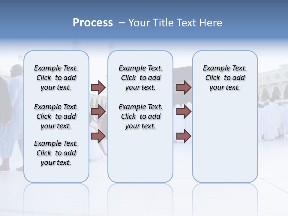 Congregation Copy Space Tawaf PowerPoint Template