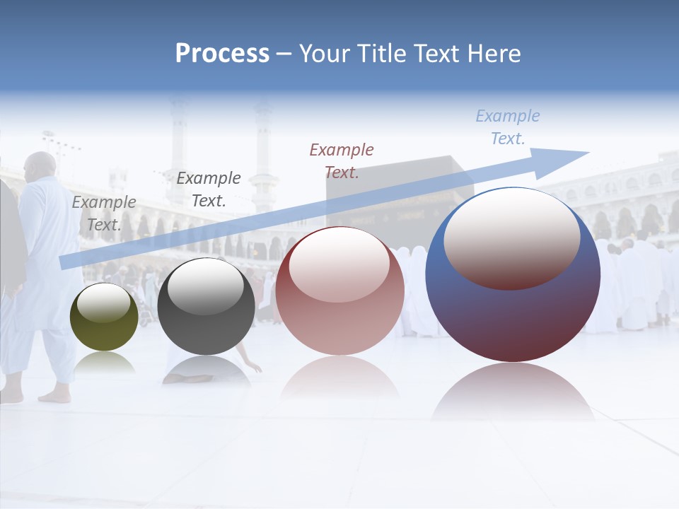 Congregation Copy Space Tawaf PowerPoint Template