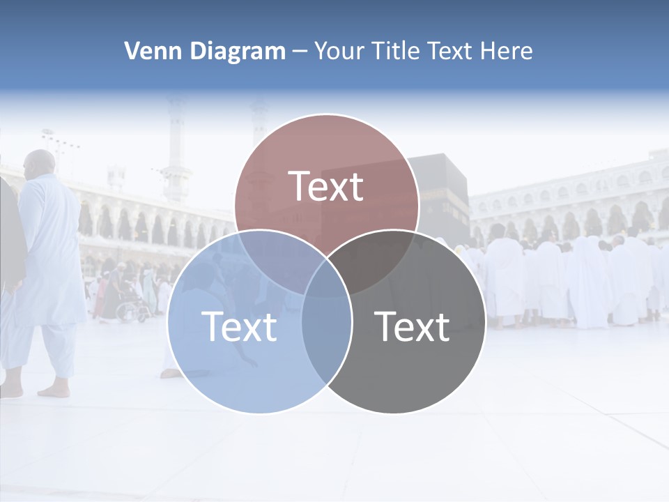 Congregation Copy Space Tawaf PowerPoint Template