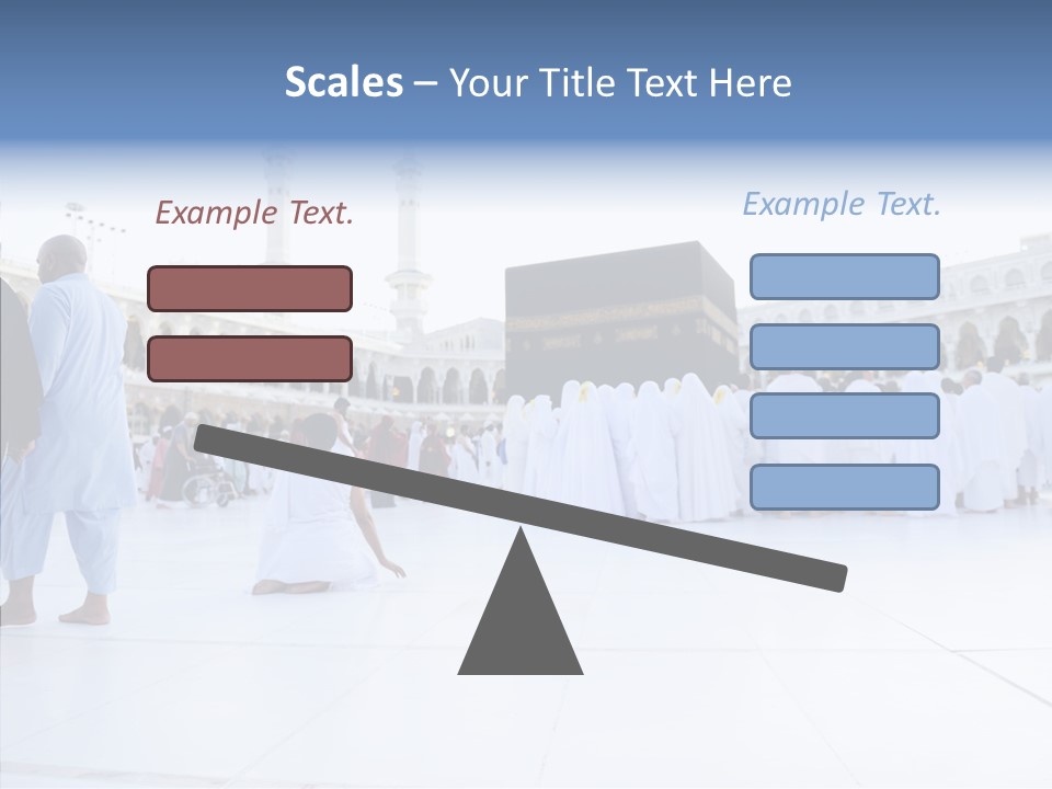 Congregation Copy Space Tawaf PowerPoint Template