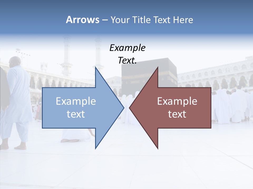 Congregation Copy Space Tawaf PowerPoint Template