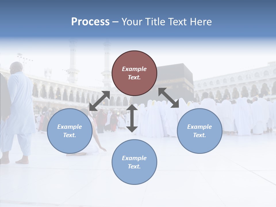 Congregation Copy Space Tawaf PowerPoint Template