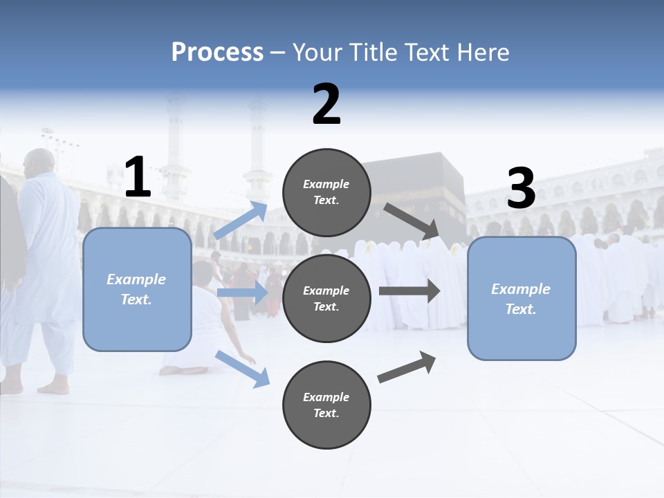 Congregation Copy Space Tawaf PowerPoint Template