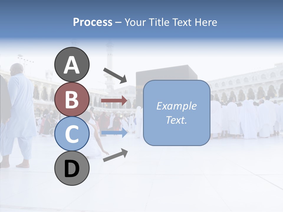Congregation Copy Space Tawaf PowerPoint Template