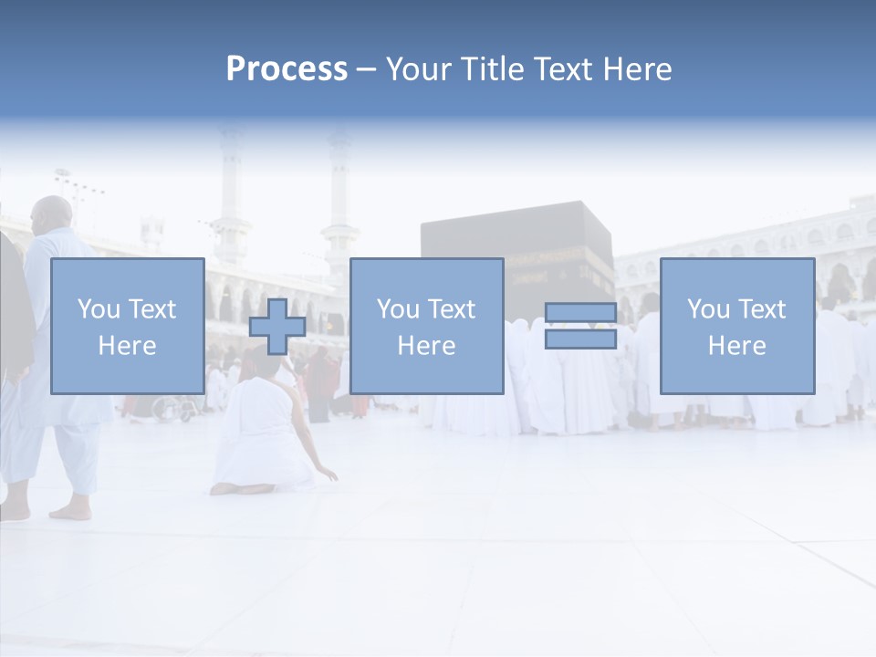 Congregation Copy Space Tawaf PowerPoint Template