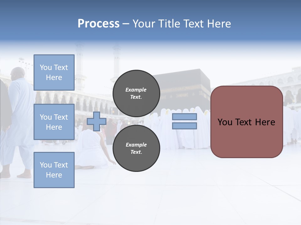 Congregation Copy Space Tawaf PowerPoint Template