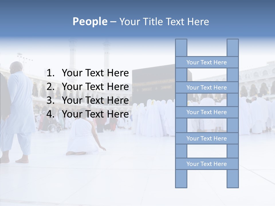 Congregation Copy Space Tawaf PowerPoint Template
