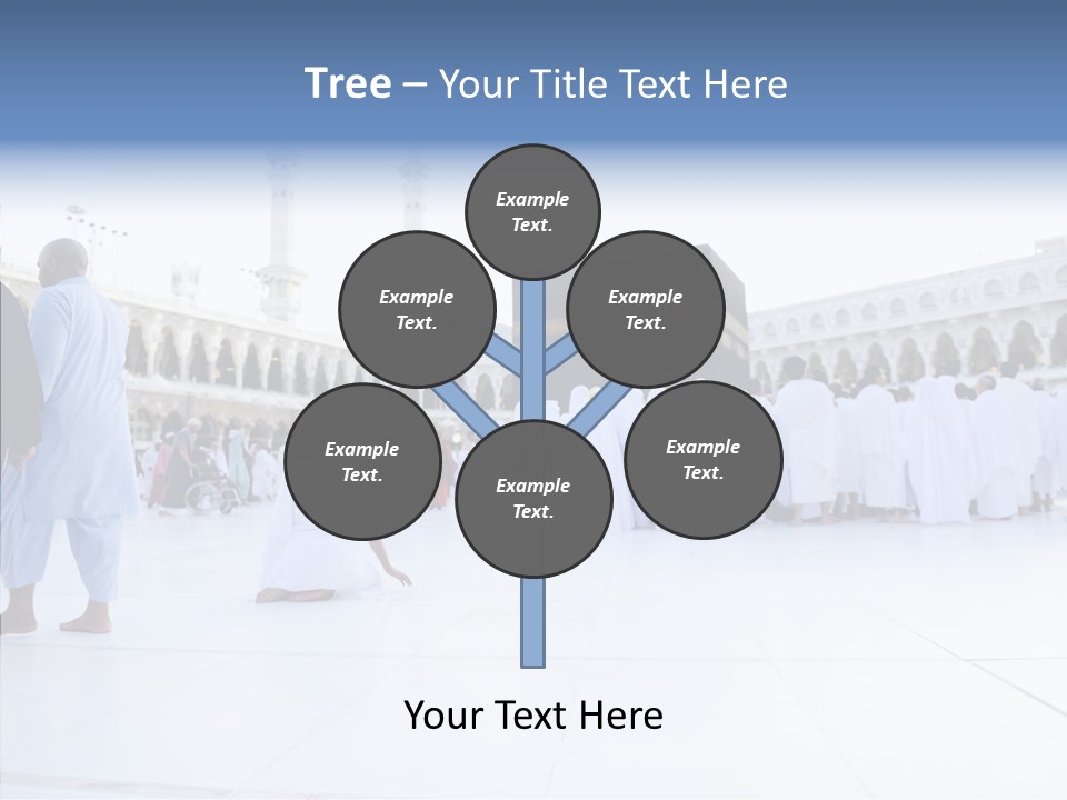 Congregation Copy Space Tawaf PowerPoint Template