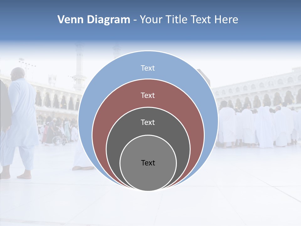 Congregation Copy Space Tawaf PowerPoint Template