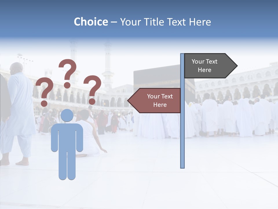Congregation Copy Space Tawaf PowerPoint Template