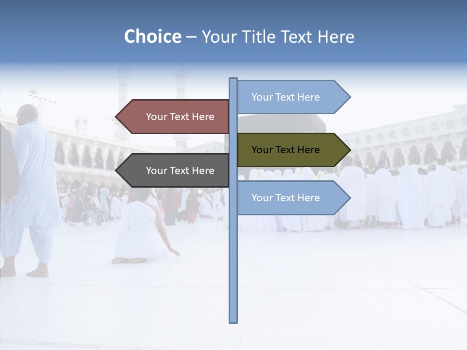 Congregation Copy Space Tawaf PowerPoint Template