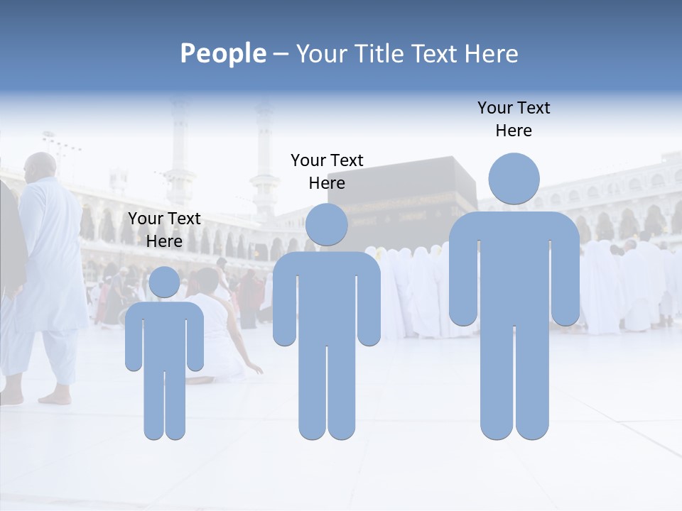 Congregation Copy Space Tawaf PowerPoint Template