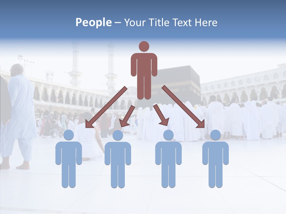 Congregation Copy Space Tawaf PowerPoint Template
