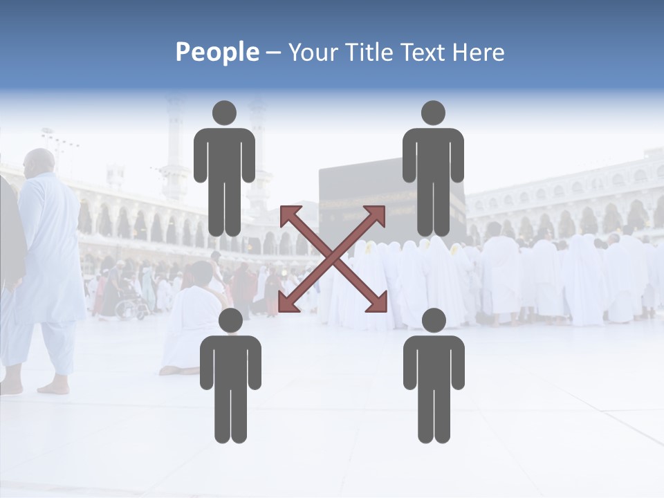 Congregation Copy Space Tawaf PowerPoint Template