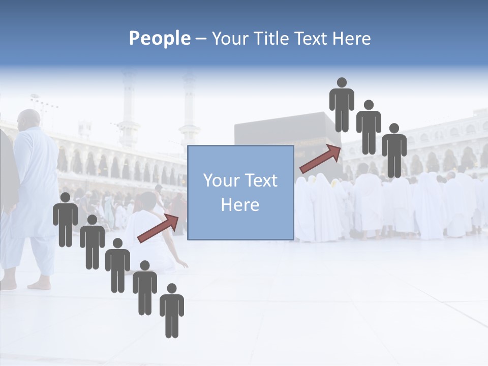 Congregation Copy Space Tawaf PowerPoint Template
