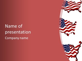 Illustration Graphic Red PowerPoint Template