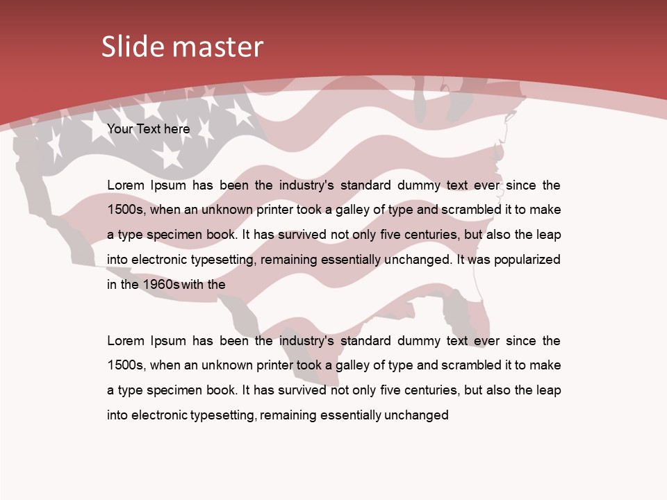 Illustration Graphic Red PowerPoint Template