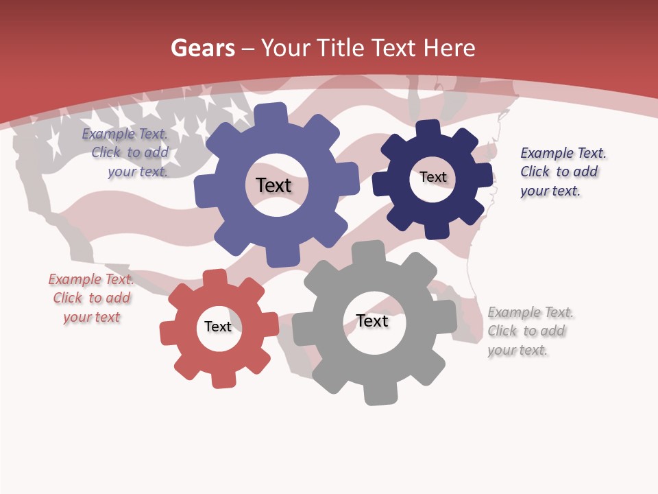 Illustration Graphic Red PowerPoint Template