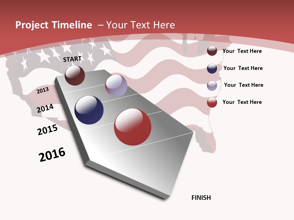 Illustration Graphic Red PowerPoint Template