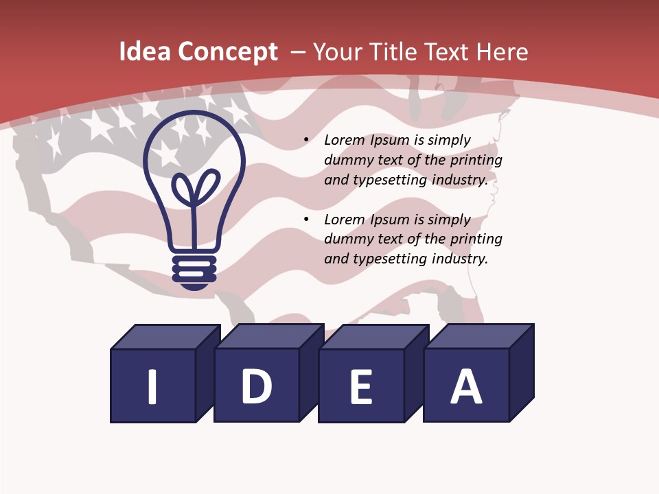 Illustration Graphic Red PowerPoint Template