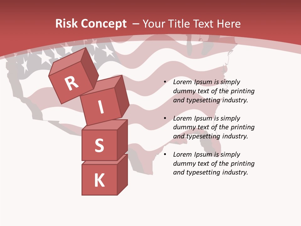 Illustration Graphic Red PowerPoint Template