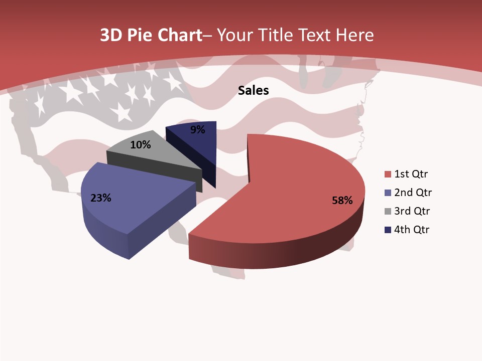 Illustration Graphic Red PowerPoint Template