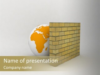 Bricks Globe Geo PowerPoint Template