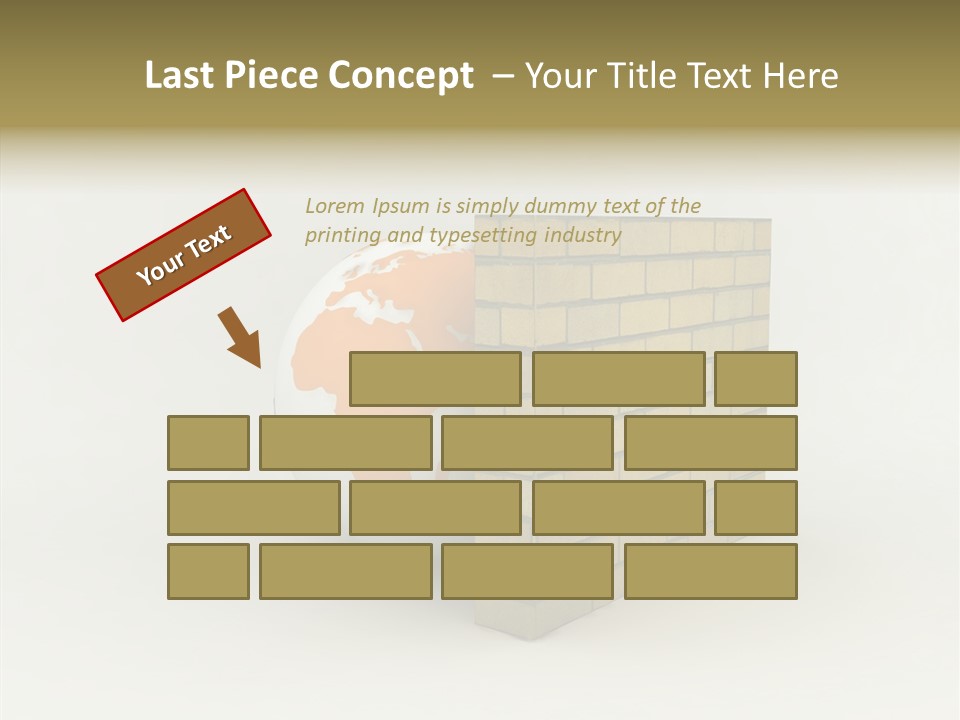 Bricks Globe Geo PowerPoint Template