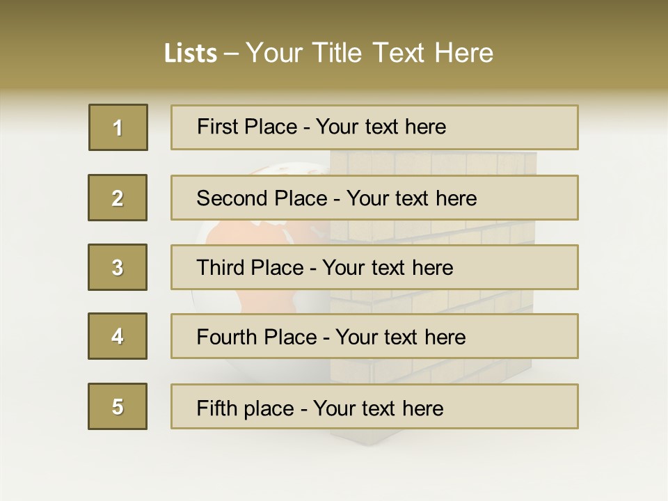 Bricks Globe Geo PowerPoint Template
