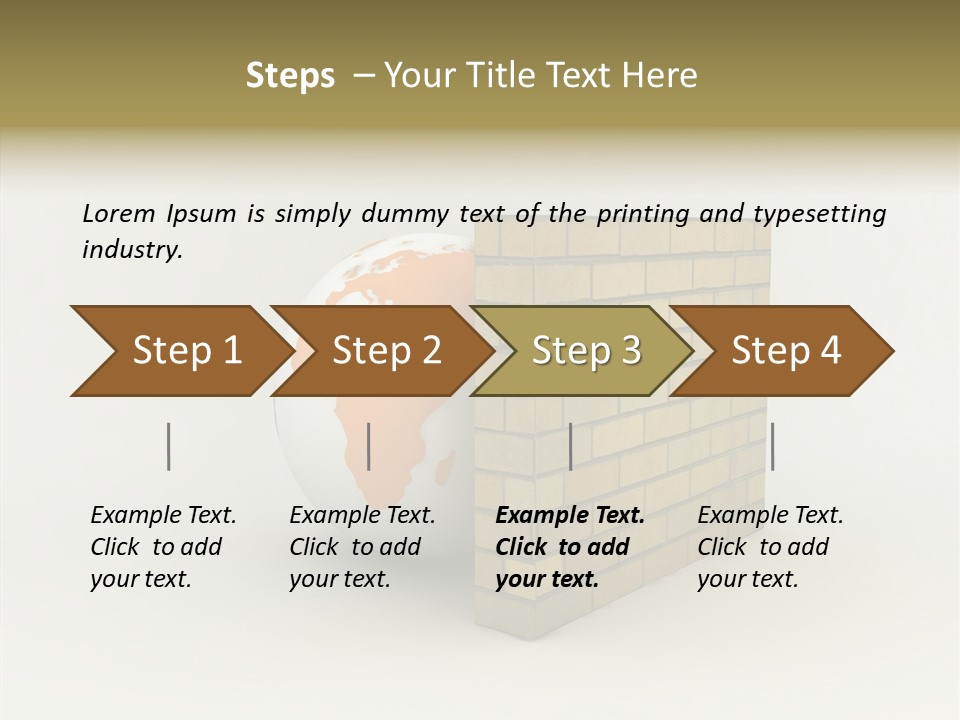 Bricks Globe Geo PowerPoint Template