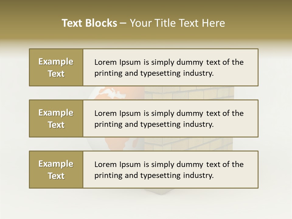 Bricks Globe Geo PowerPoint Template