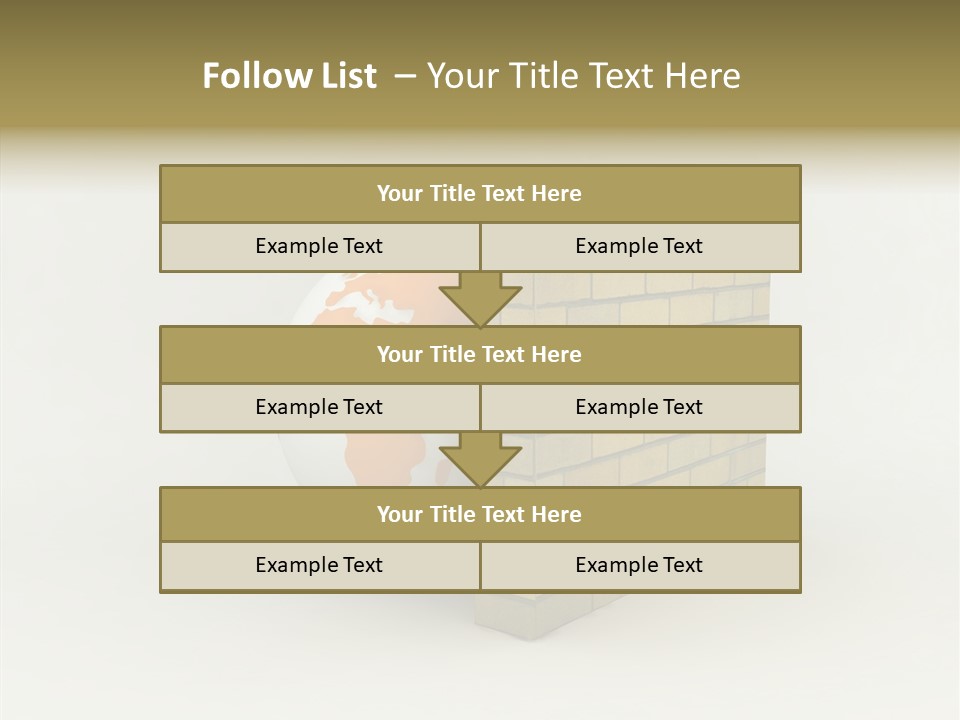 Bricks Globe Geo PowerPoint Template