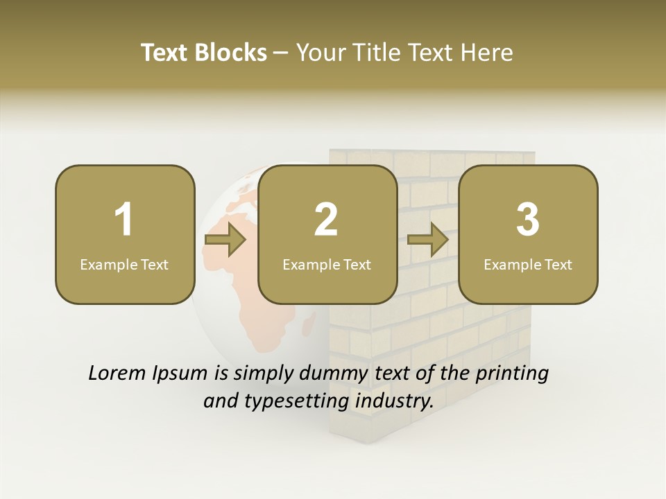 Bricks Globe Geo PowerPoint Template