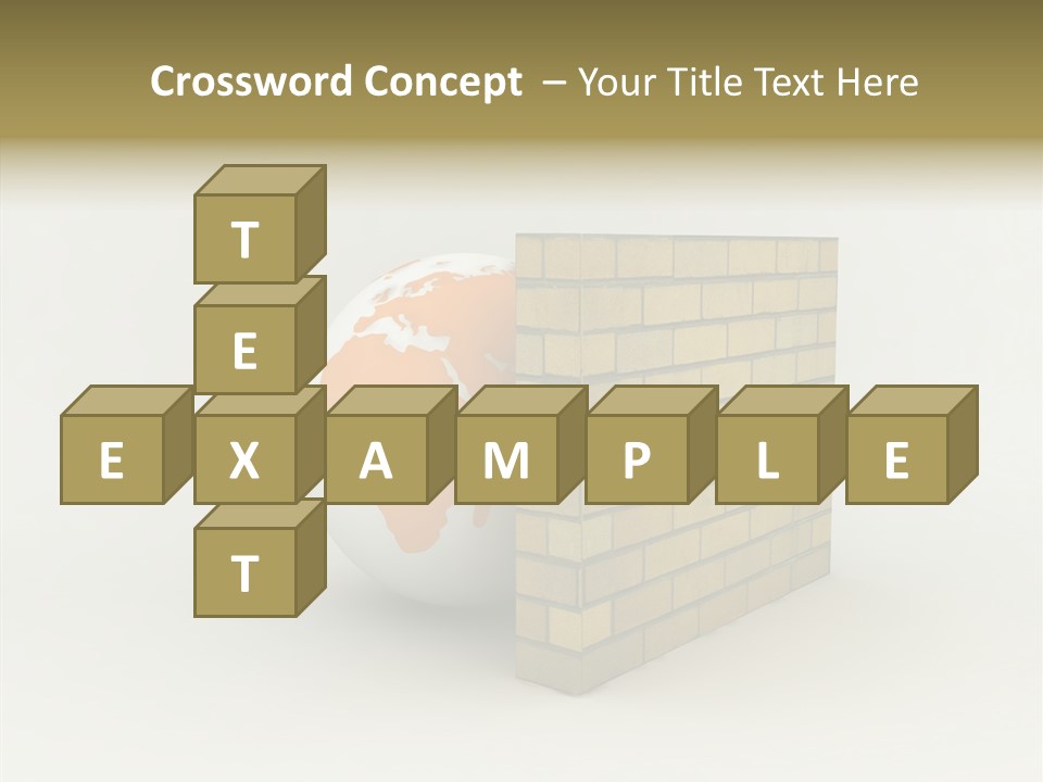 Bricks Globe Geo PowerPoint Template