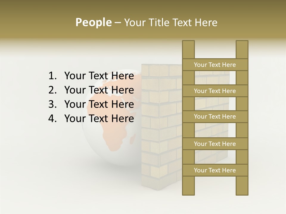 Bricks Globe Geo PowerPoint Template