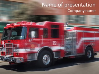 Fire Red Emergency PowerPoint Template