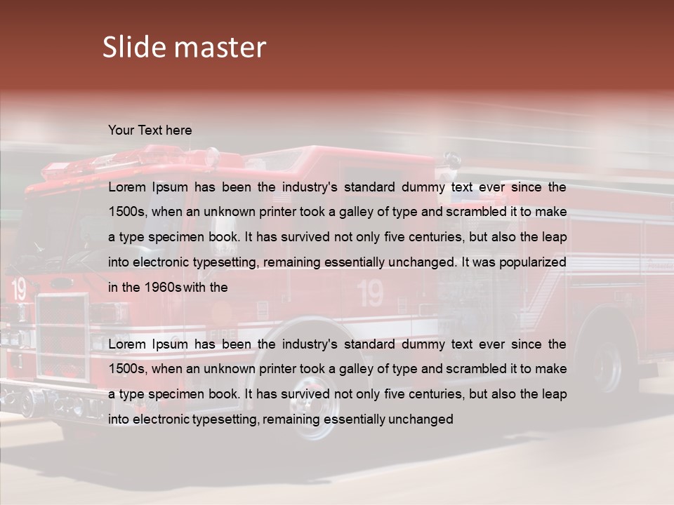 Fire Red Emergency PowerPoint Template