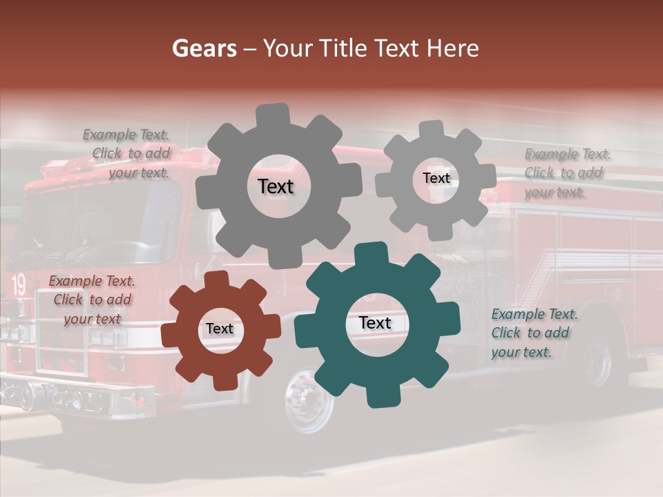 Fire Red Emergency PowerPoint Template