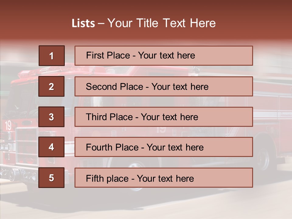Fire Red Emergency PowerPoint Template