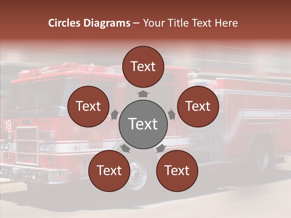 Fire Red Emergency PowerPoint Template