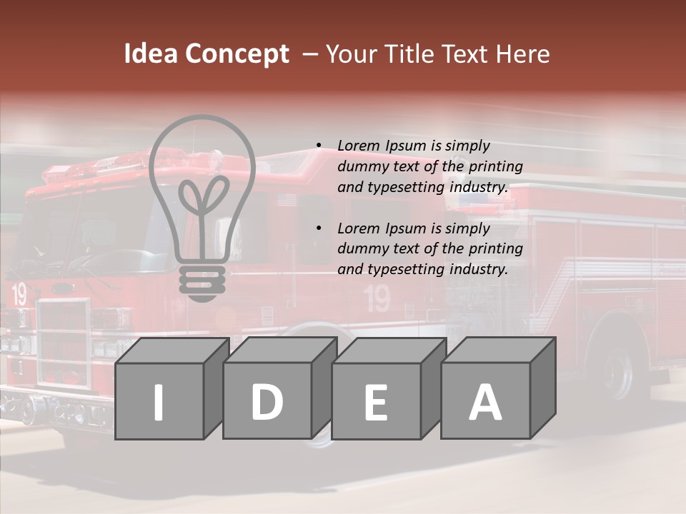 Fire Red Emergency PowerPoint Template