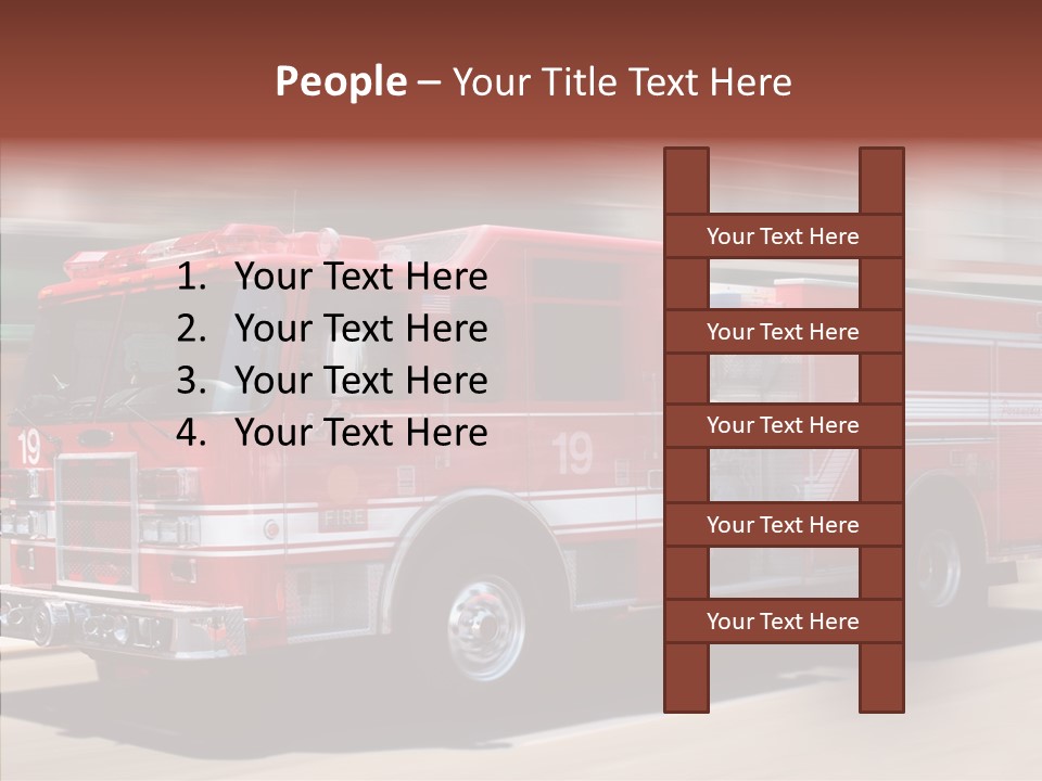 Fire Red Emergency PowerPoint Template
