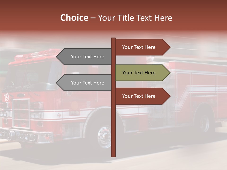 Fire Red Emergency PowerPoint Template