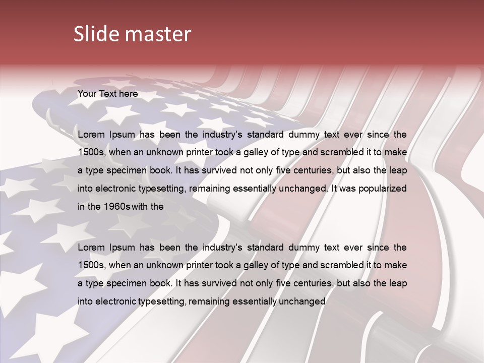 America White American PowerPoint Template
